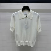 BURBERRY SHORT-SLEEVE KNITTED POLO SHIRT 274844